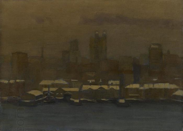 unknow artist River Front, New York, in Winter China oil painting art